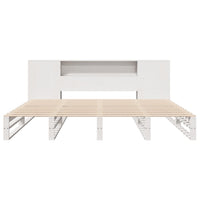 Letto Libreria senza Materasso Bianco 180x200 cm Legno Massello 3323885