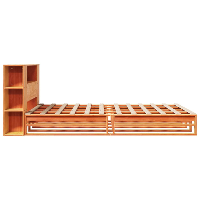 Letto Libreria senza Materasso Marrone Cera 120x190 cm Legno 3323892