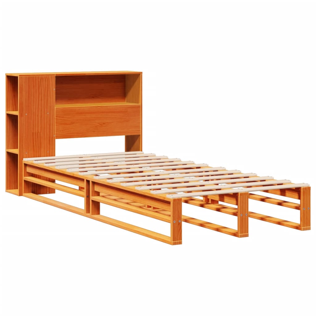 Letto Libreria senza Materasso Marrone Cera 100x200 cm Legno 3323904