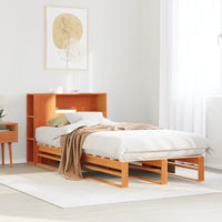 Letto Libreria senza Materasso Marrone Cera 100x200 cm Legno 3323904