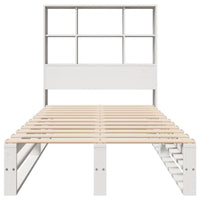 Letto Libreria senza Materasso Bianco 90x200 cm Legno Massello 3323912