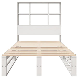 Letto Libreria senza Materasso Bianco 90x200 cm Legno Massello 3323912