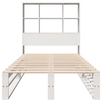 Letto Libreria senza Materasso Bianco 100x200 cm Legno Massello 3323915