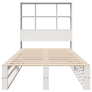 Letto Libreria senza Materasso Bianco 100x200 cm Legno Massello 3323915