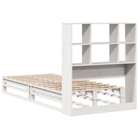 Letto Libreria senza Materasso Bianco 100x200 cm Legno Massello 3323915