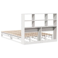 Letto Libreria senza Materasso Bianco 140x200 cm Legno Massello 3323921