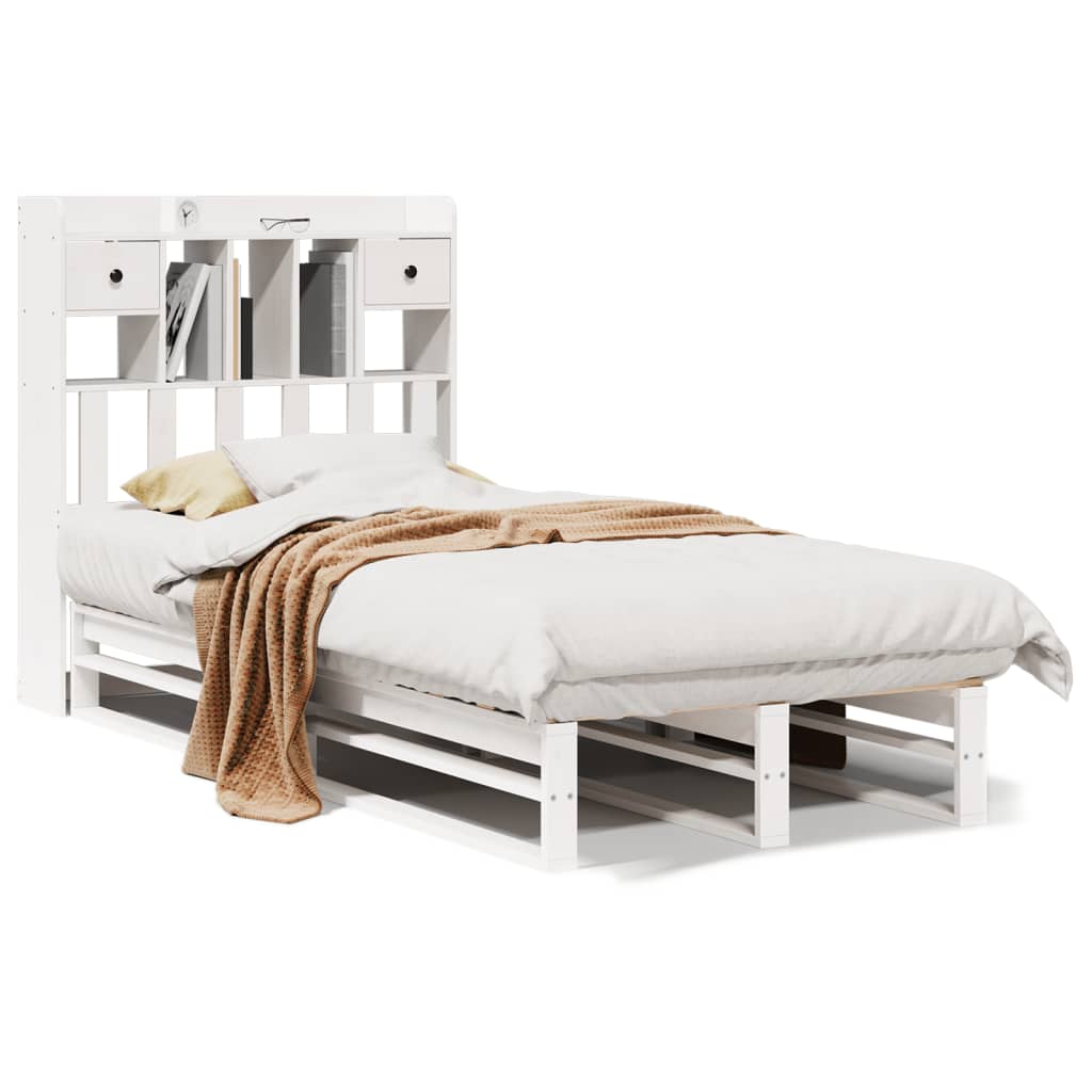 Letto con Libreria senza Materasso 75x190 cm in Legno Pino 3323975