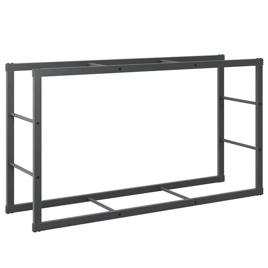 Rastrelliera per Legna da Ardere Nera 110x30x61 cm in Acciaio 4018466