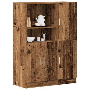 Set di Mobili da Cucina 2 pz Legno Antico in Truciolato 3324149