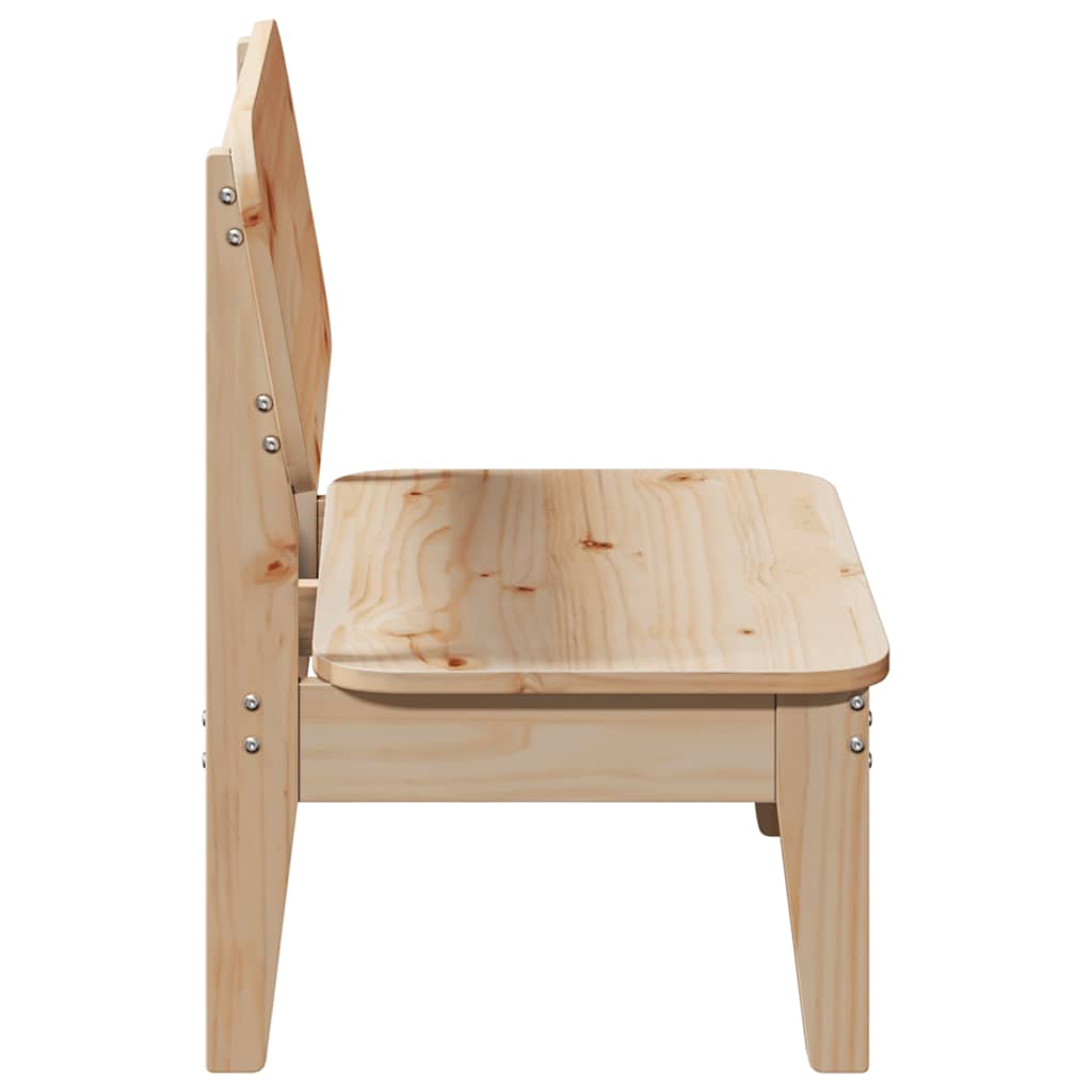 Sedie da Giardino 2pz 60x52,5x72 cm Legno Massello di Pino 859322