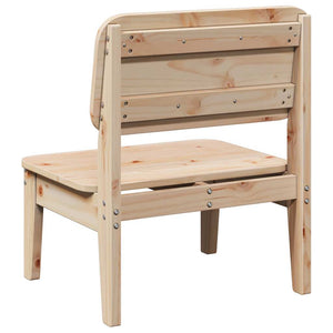 Sedie da Giardino 2pz 60x52,5x72 cm Legno Massello di Pino 859322