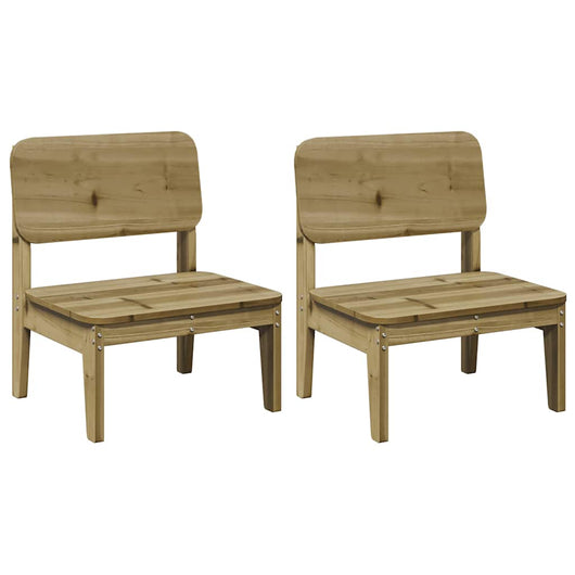 Sedie da Giardino 2 pz 60x52,5x72cm in Legno di Pino Impregnato 859326