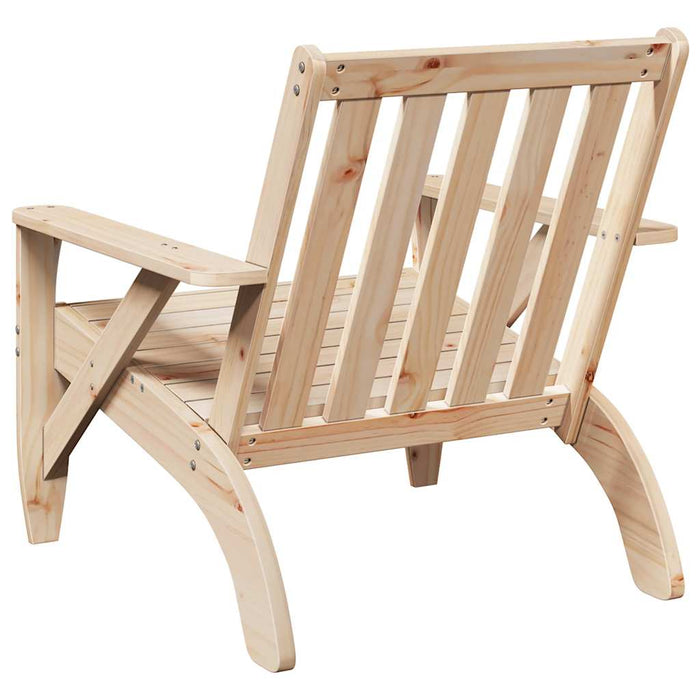 Sedia Adirondack da Giardino 75x77x77 cm Legno Massello di Pino 859327