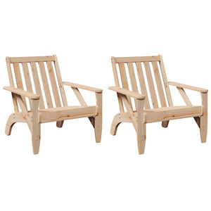 Sedie Adirondack da Giardino 2 pz in Legno Massello di Pino 859332