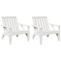 Sedie Adirondack da Giardino 2pz Bianche Legno Massello di Pino 859333