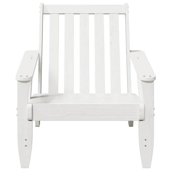 Sedie Adirondack da Giardino 2pz Bianche Legno Massello di Pino 859333