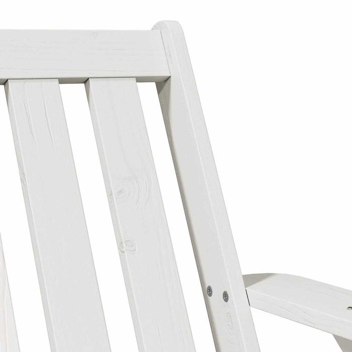 Sedie Adirondack da Giardino 2pz Bianche Legno Massello di Pino 859333