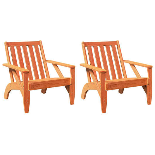 Sedie Adirondack da Giardino 2 pz in Legno Massello di Pino 859334