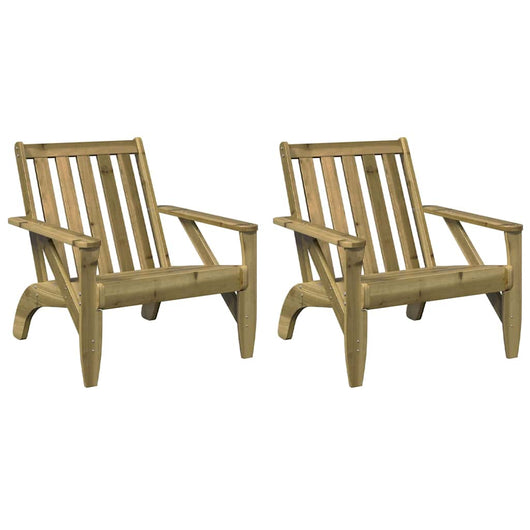 Sedie Adirondack da Giardino 2 pz in Legno Impregnato di Pino 859336