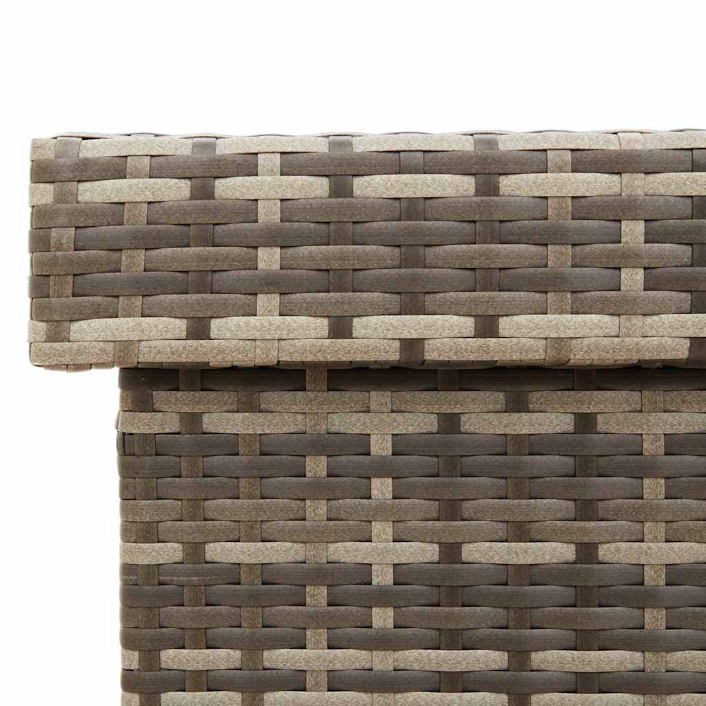 Contenitore da Giardino con Ruote Grigio 110x55x73cm Polyrattan 4103828