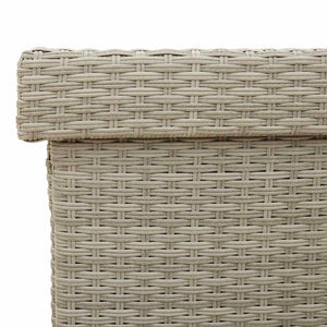 Contenitore da Giardino con Ruote Grigio Chiaro Polyrattan 4103830