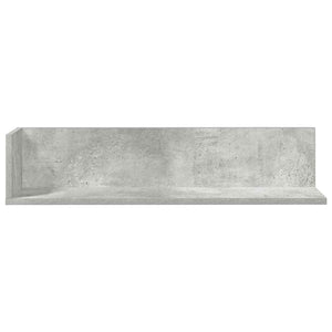 Mensole a Muro 2pz Grigio Cemento 75x16,5x16,5 cm in Truciolato 860034