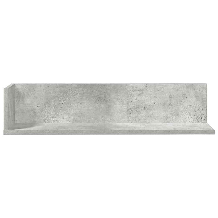 Mensole a Muro 2pz Grigio Cemento 75x16,5x16,5 cm in Truciolato 860034