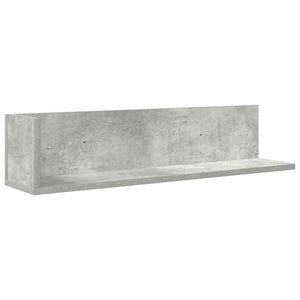 Mensole a Muro 2pz Grigio Cemento 75x16,5x16,5 cm in Truciolato 860034