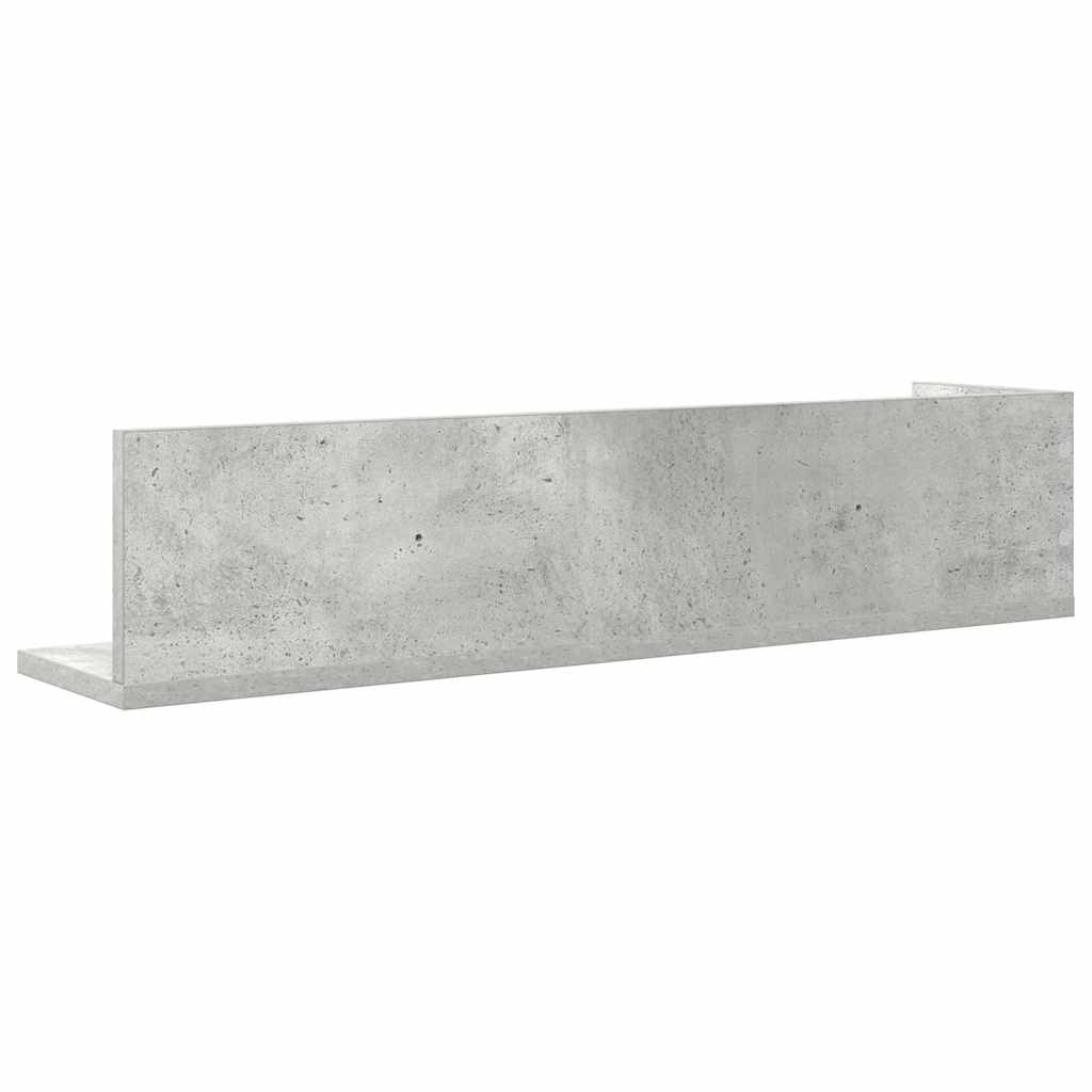 Mensole a Muro 2pz Grigio Cemento 75x16,5x16,5 cm in Truciolato 860034