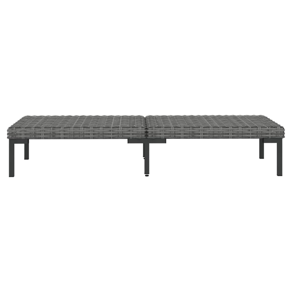 Set 3Divani Giardino B-Stock Grigio Scuro Polyrattan MezzoTondo 31860699999