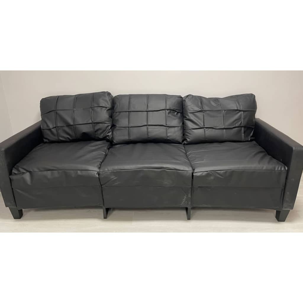 Divano a 3 Posti B-Stock Nero 180 cm in Similpelle 35912299999