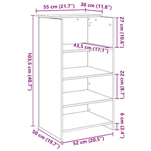 Banco Reception Nero 55x50x103,5 cm in Legno Multistrato 859016