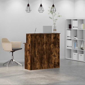 Banco Reception Rovere Fumo 100x50x103,5cm in Legno Multistrato 859028