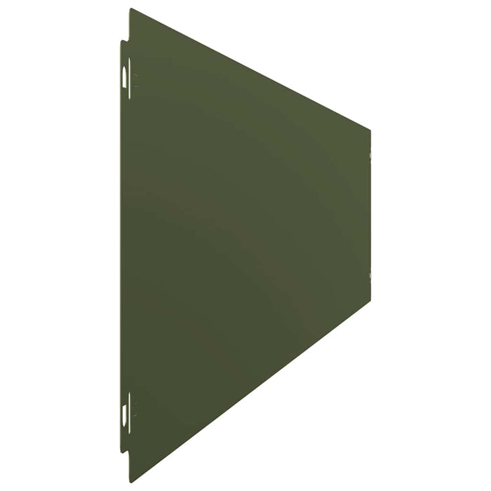 Bordure per Prato 10 pz Verde Oliva Acciaio Laminato a Freddo 860157