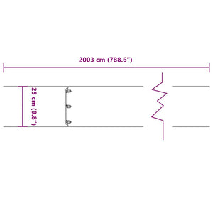 Bordure per Prato 20 pz 25x103 cm Acciaio Inossidabile 860176