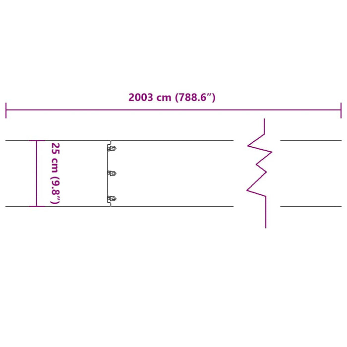 Bordure per Prato 20 pz 25x103 cm Acciaio Inossidabile 860176