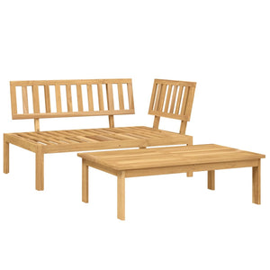 Set Divano Pallet da Giardino 2 pz con Cuscini Massello Acacia 3324824