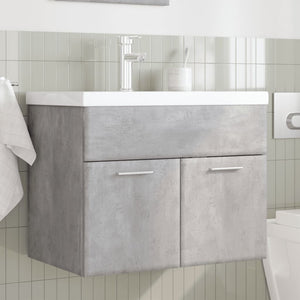 Mobile da Bagno con Lavabo Integrato Grigio Cemento 3324858