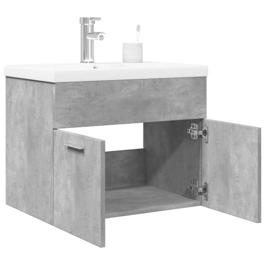 Mobile da Bagno con Lavabo Integrato Grigio Cemento 3324858