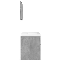 Set Mobili da Bagno 3 pz Grigio Cemento in Legno Multistrato 3324862