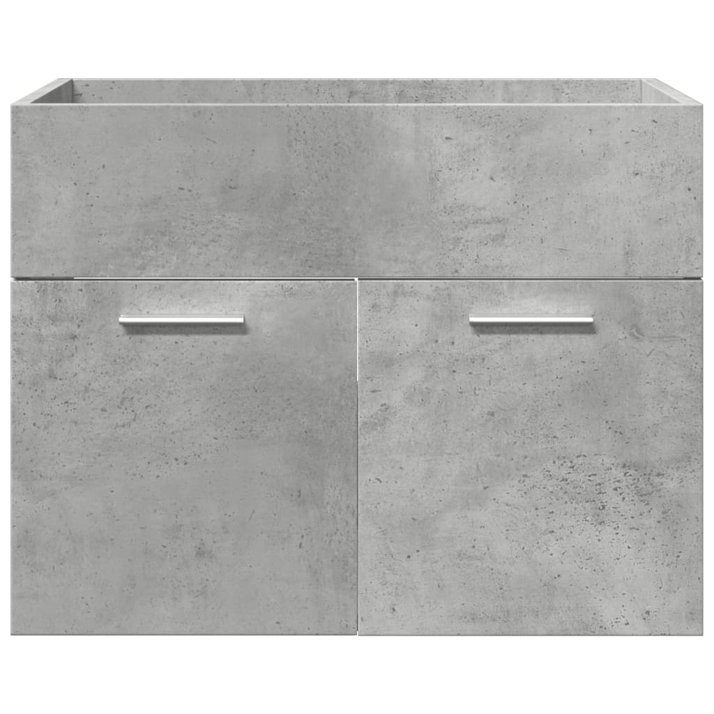 Set Mobili da Bagno 3 pz Grigio Cemento in Legno Multistrato 3324868