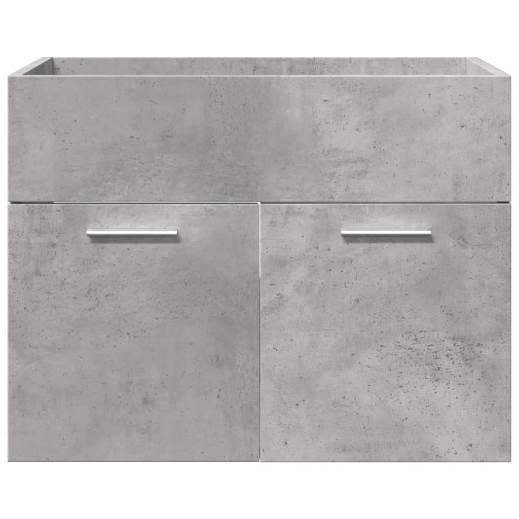 Set Mobili da Bagno 4 pz Grigio Cemento in Legno Multistrato 3324880