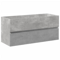 Set Mobili da Bagno 2 pz Grigio Cemento in Legno Multistrato 3324911