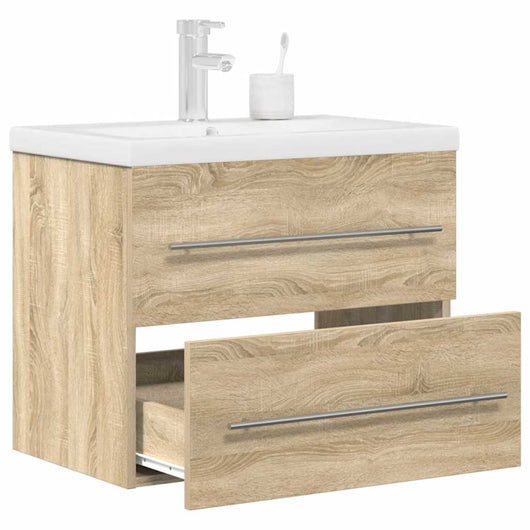 Set Mobili da Bagno 2 pz Rovere Sonoma in Legno Multistrato 3324965