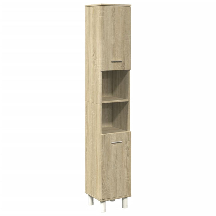 Set Mobili da Bagno 4 pz Rovere Sonoma in Legno Multistrato 3324970