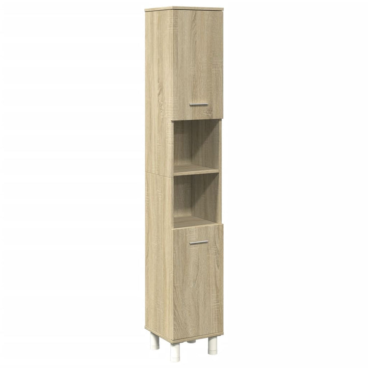 Set Mobili da Bagno 4 pz Rovere Sonoma in Legno Multistrato 3324970