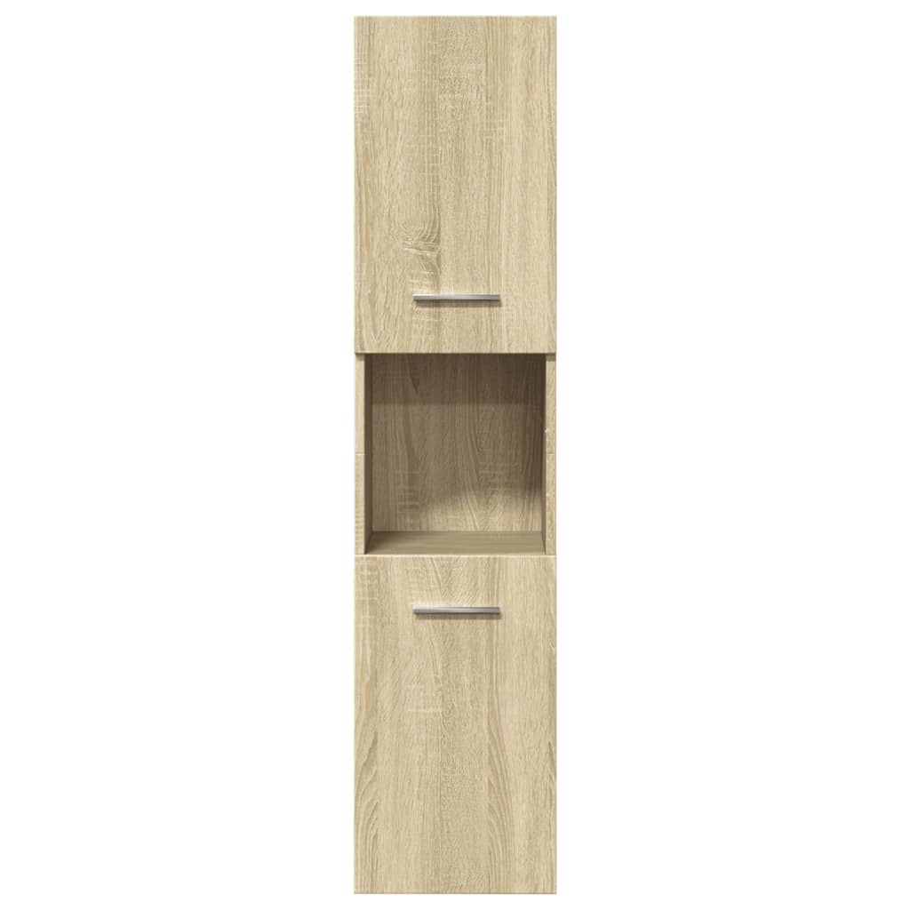 Set Mobili da Bagno 4 pz Rovere Sonoma in Legno Multistrato 3324991