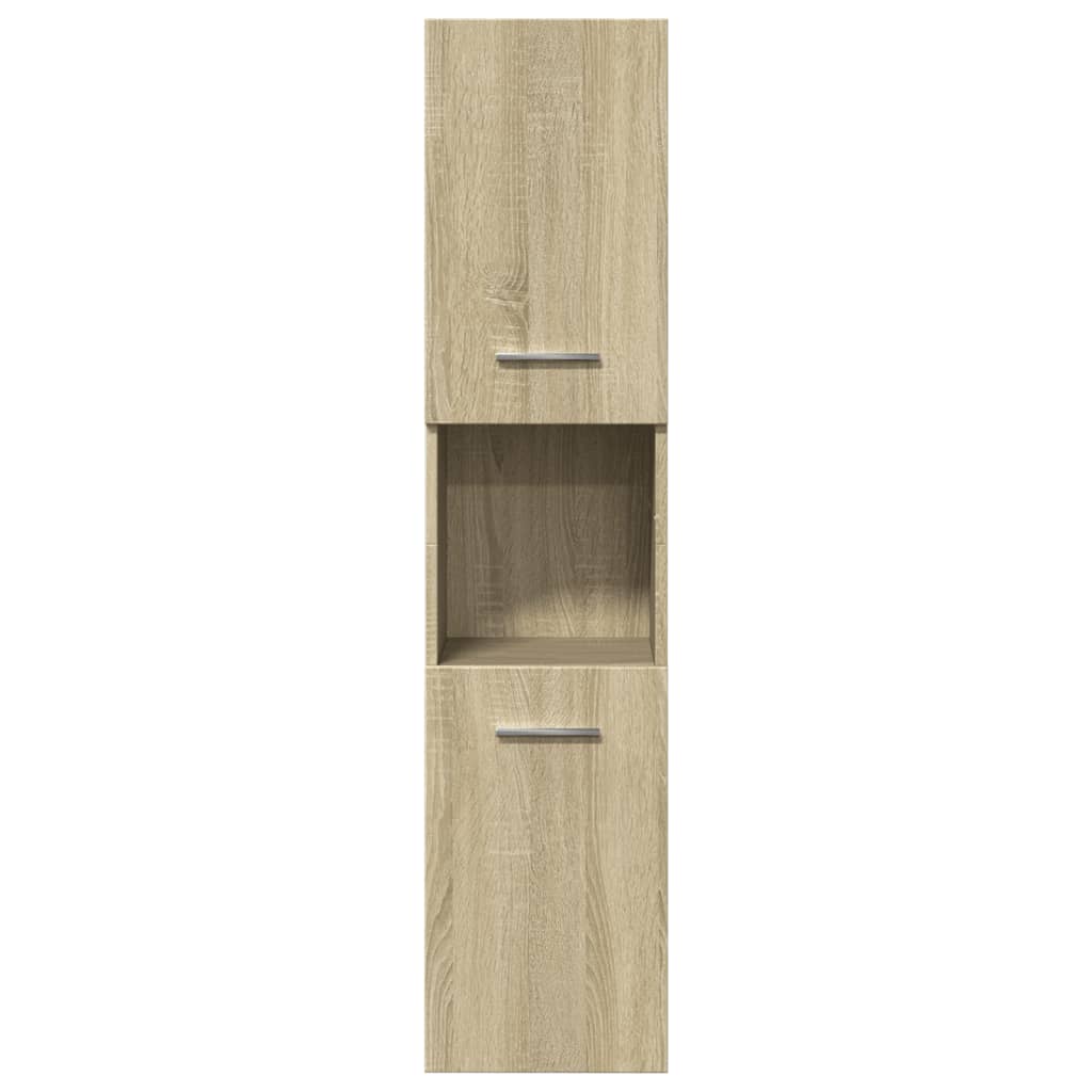 Set Mobili da Bagno 3 pz Rovere Sonoma in Legno Multistrato 3324992