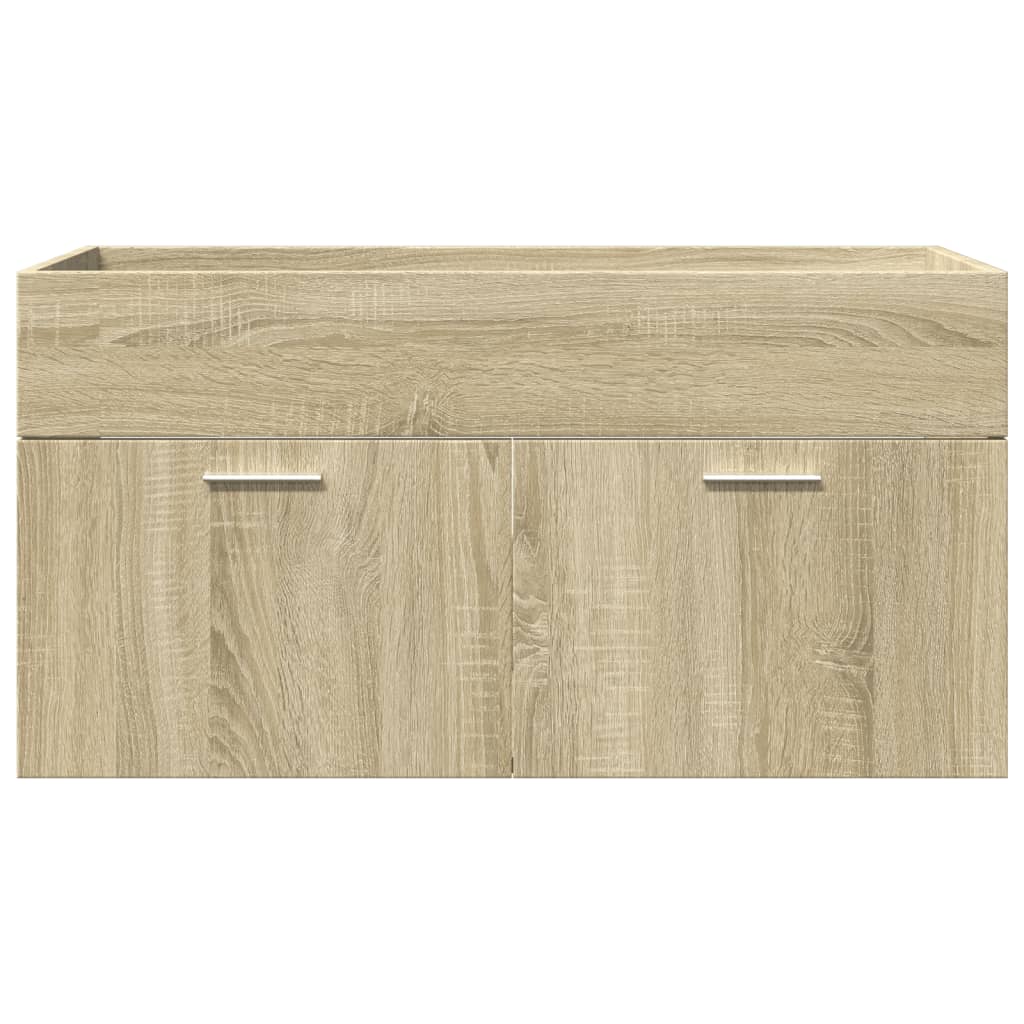 Set Mobili da Bagno 3 pz Rovere Sonoma in Legno Multistrato 3324994