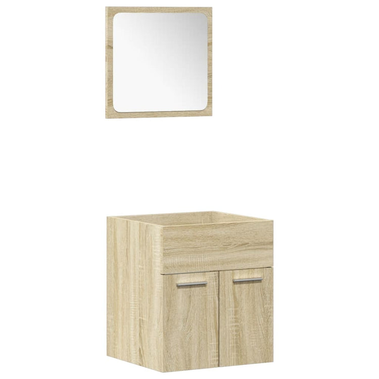 Set Mobili da Bagno 5 pz Rovere Sonoma in Legno Multistrato 3325001